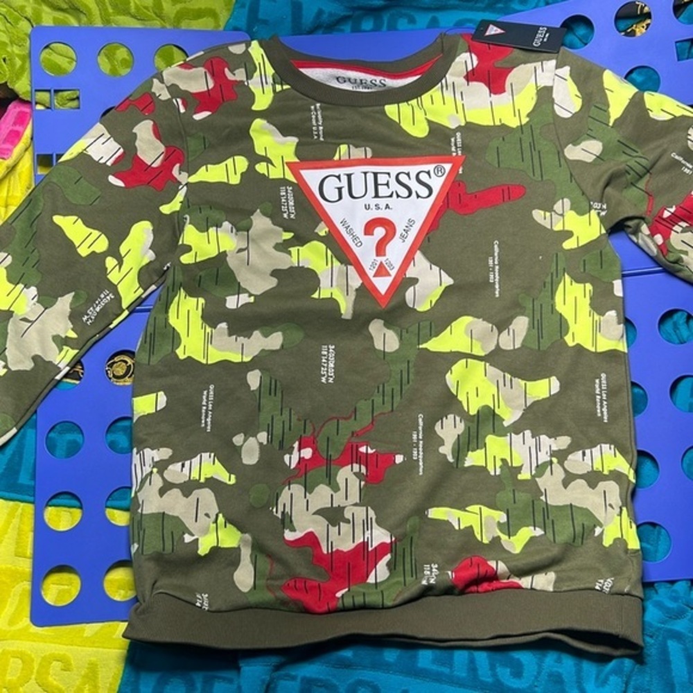 Guess Sweatshirt Combat Camo Print